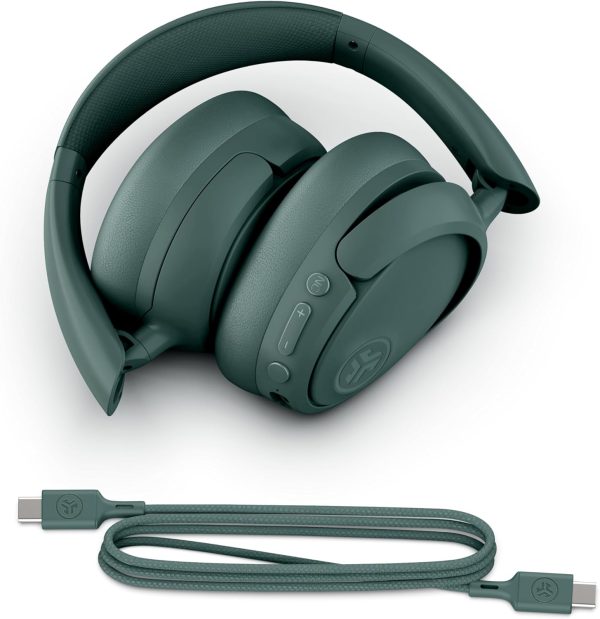 JLab JBuds Lux ANC Wireless Headphones, Sage, Hybrid Active Noise Cancelling, Customizable Sound, Spatial Audio Compatible, Premium Over-Ear Bluetooth Headset - Image 8
