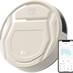 Lefant Robot Vacuum- Ultra Thin,Powerful Suction, Quite,No-Tangle Port,120 Mins Runtime,Self-Charging Robotic Vacuum Cleaner, APP/Voice/Alexa Control,Ideal for Pet Hair and Hard Floor
