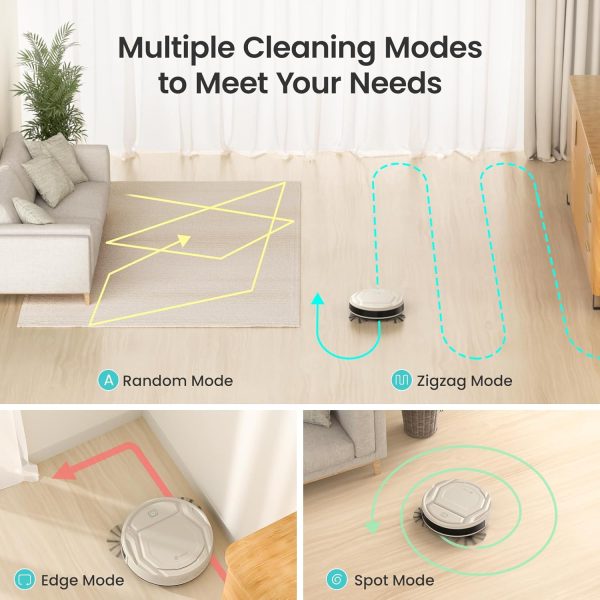 Lefant Robot Vacuum- Ultra Thin,Powerful Suction, Quite,No-Tangle Port,120 Mins Runtime,Self-Charging Robotic Vacuum Cleaner, APP/Voice/Alexa Control,Ideal for Pet Hair and Hard Floor - Image 4