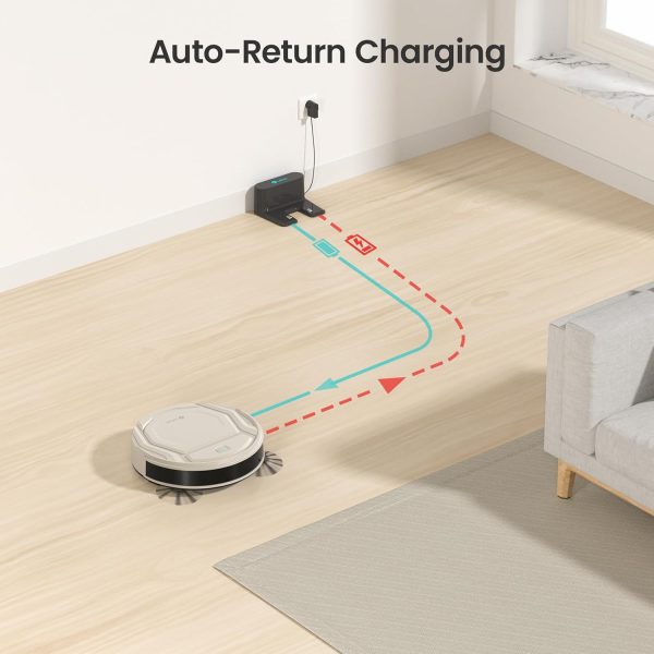 Lefant Robot Vacuum- Ultra Thin,Powerful Suction, Quite,No-Tangle Port,120 Mins Runtime,Self-Charging Robotic Vacuum Cleaner, APP/Voice/Alexa Control,Ideal for Pet Hair and Hard Floor - Image 9